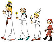 traditional st. lucia day swedish holiday celebration
